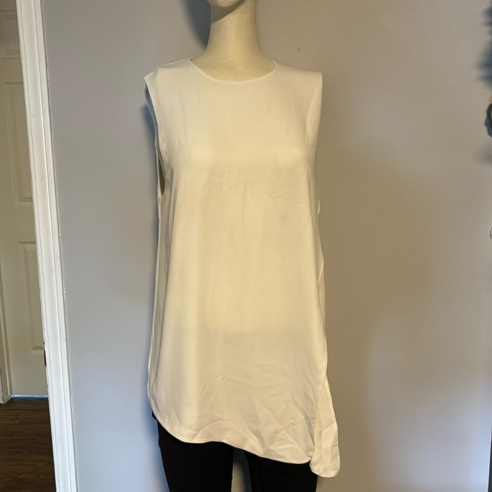 White Babaton Sleeveless Blouse. Medium.